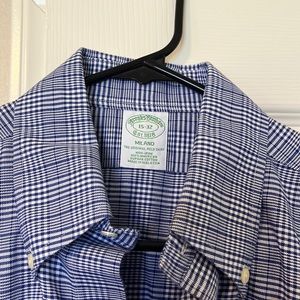 Mens Brooks Brothers Dress Shirt. Milano polo non iron.